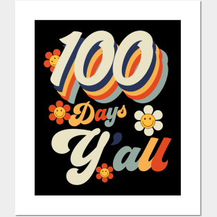 100 Days Y'all Teacher or Student Gifts 100th Day of School Posters and Art